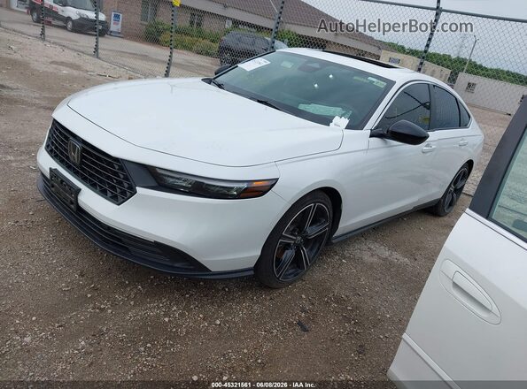 1HGCY2F51SA048321 2025 HONDA ACCORD HYBRID White Առջևի ձախ երեք քառորդ տեսարան