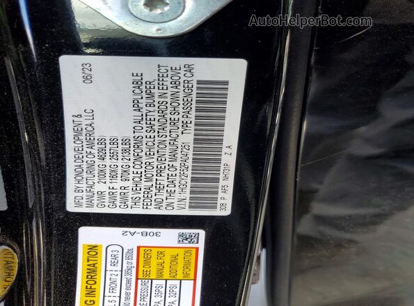 1HGCY2F52PA047251 2023 HONDA ACCORD Черный Вид подкапотного пространства