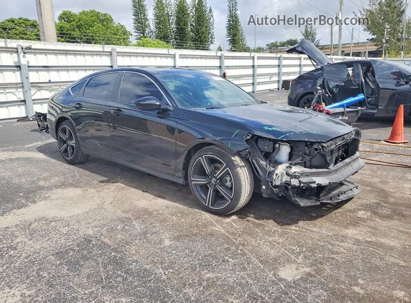 1HGCY2F54PA043203 2023 HONDA ACCORD Black Передня права чверть