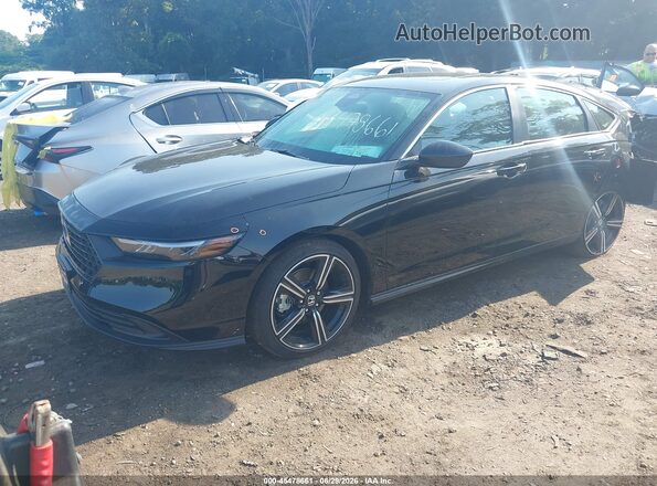 1HGCY2F54SA098033 2025 HONDA ACCORD Black Передня ліва чверть
