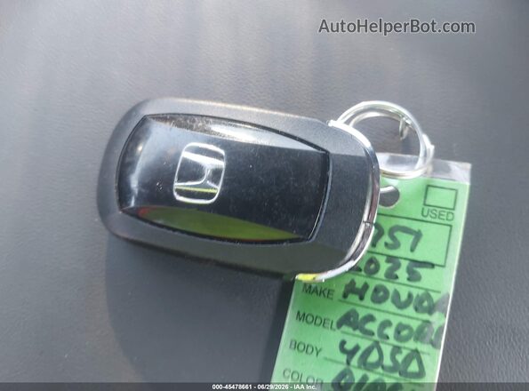 1HGCY2F54SA098033 2025 HONDA ACCORD Black Вид панелі приладів