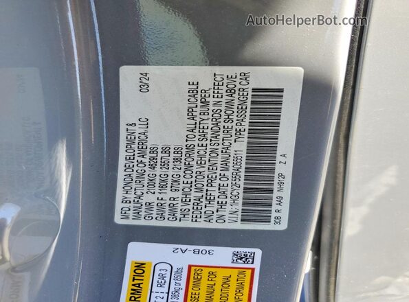 1HGCY2F55RA055511 2024 HONDA ACCORD Silver Շարժիչի բաժամունքի տեսք