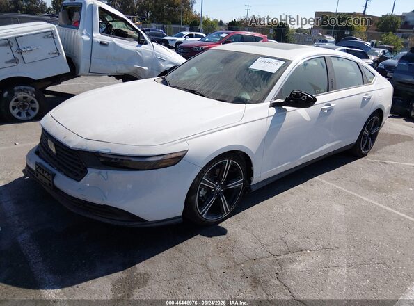 1HGCY2F55SA092824 2025 HONDA ACCORD White Առջևի ձախ երեք քառորդ տեսարան