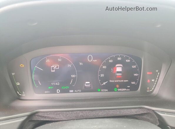 1HGCY2F56PA052307 2023 HONDA ACCORD Gray Widok zestawu wskaźników