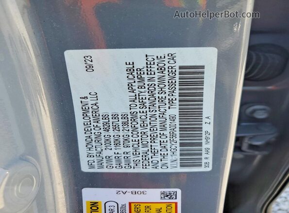 1HGCY2F56RA001490 2024 HONDA ACCORD Серый 