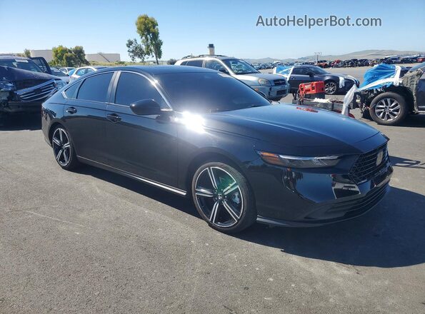 1HGCY2F57RA035678 2024 HONDA ACCORD Черный Передняя правая четверть