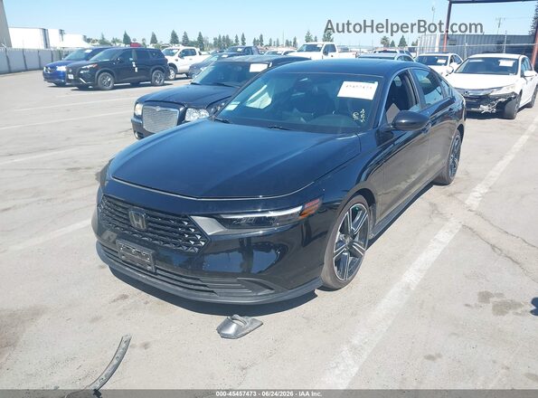 1HGCY2F57SA067715 2025 HONDA ACCORD Black Առջևի ձախ երեք քառորդ տեսարան