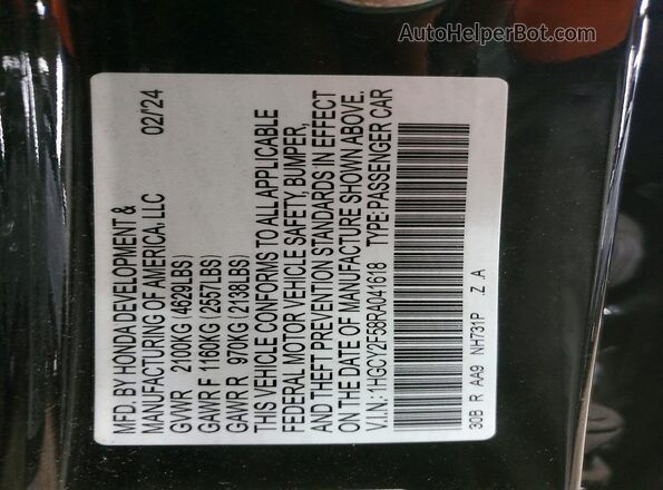 1HGCY2F58RA041618 2024 HONDA ACCORD Black 