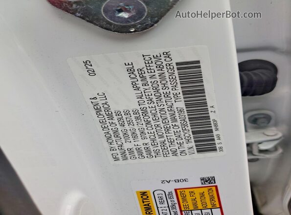 1HGCY2F58SA031967 2025 HONDA ACCORD White 