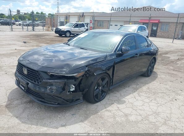 1HGCY2F58SA091702 2025 HONDA ACCORD Black წინა მარცხენა ხედი სამი მეოთხედიდან