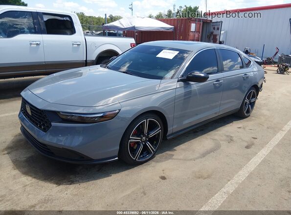 1HGCY2F5XRA055455 2024 HONDA ACCORD Gray წინა მარცხენა ხედი სამი მეოთხედიდან