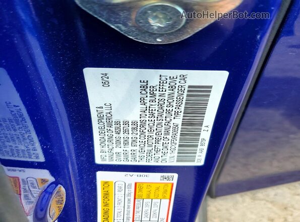 1HGCY2F5XRA065547 2024 HONDA ACCORD Blue Вид підкапотного простору