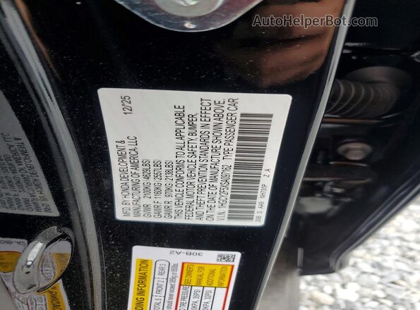 1HGCY2F5XSA097162 2025 HONDA ACCORD Black VIN կոդի պիտակի տեսք