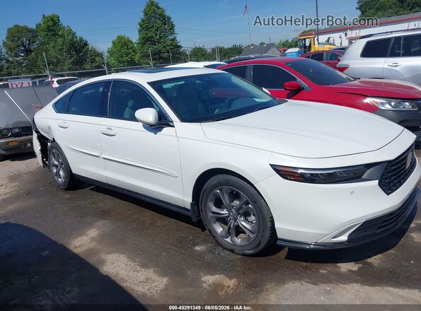 1HGCY2F60RA007407 2024 HONDA ACCORD HYBRID White Widok wnętrza z tyłu