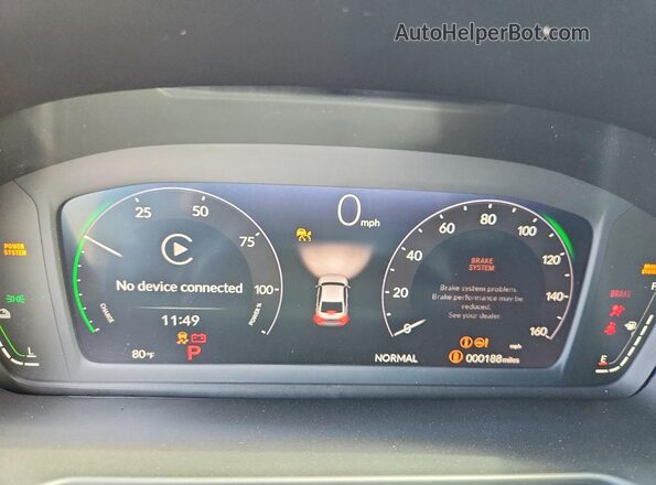 1HGCY2F60TA007348 2026 HONDA ACCORD Black Widok zestawu wskaźników