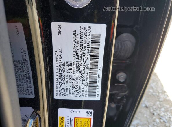 1HGCY2F68RA072151 2024 HONDA ACCORD Black Engine compartment view