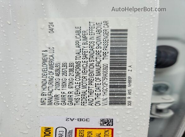 1HGCY2F75RA063920 2024 HONDA ACCORD White 