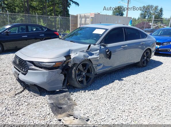 1HGCY2F75SA050493 2025 HONDA ACCORD Gray წინა მარცხენა ხედი სამი მეოთხედიდან