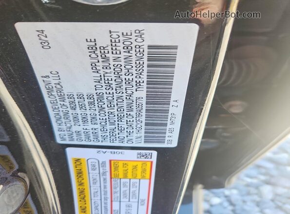 1HGCY2F76RA055776 2024 HONDA ACCORD Black Widok komory silnika