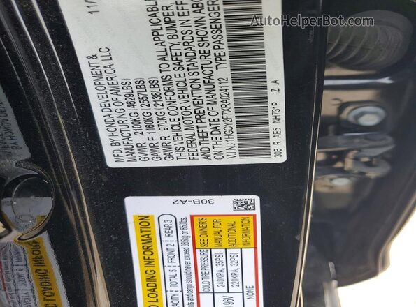 1HGCY2F7XRA024112 2024 HONDA ACCORD Black Widok komory silnika