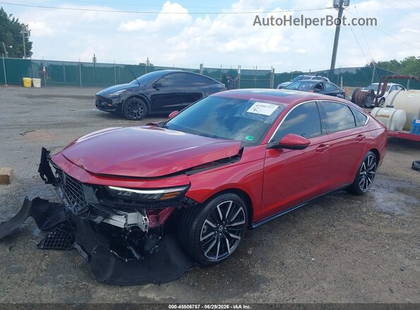 1HGCY2F81RA023763 2024 HONDA ACCORD Red წინა მარცხენა ხედი სამი მეოთხედიდან