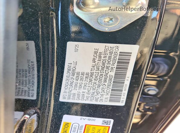 1HGCY2F86SA084337 2025 HONDA ACCORD Black VIN sticker view