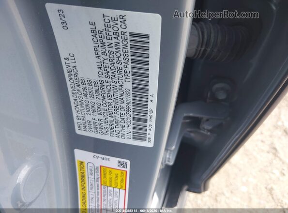 1HGCY2F89PA017822 2023 HONDA ACCORD Light Blue Vista del compartimento del motor