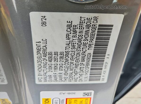 1HGCY2F89RA090224 2024 HONDA ACCORD Gray 
