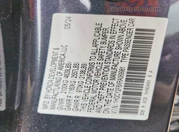 1HGCY2F8XRA069981 2024 HONDA ACCORD Charcoal Engine compartment view