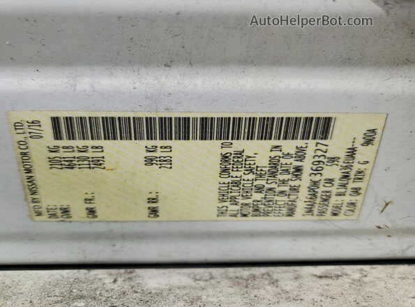 1N4AA6AP0HC369327 2017 NISSAN MAXIMA White 