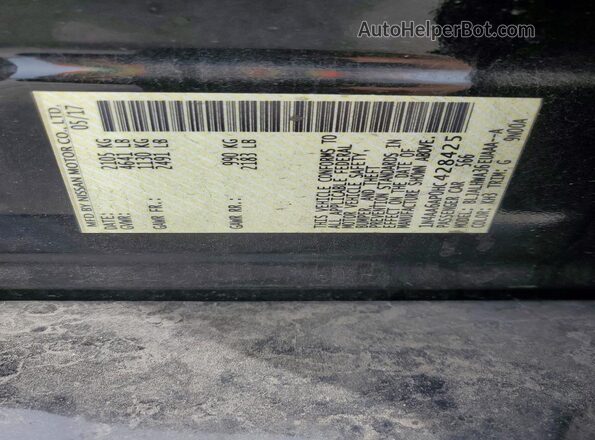 1N4AA6AP0HC428425 2017 NISSAN MAXIMA Black 