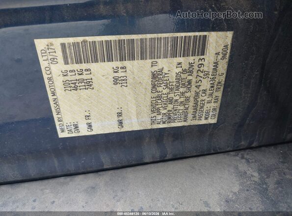 1N4AA6AP0HC457293 2017 NISSAN MAXIMA Blue 