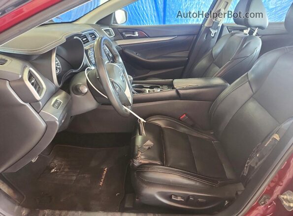 1N4AA6AP0JC390118 2018 NISSAN MAXIMA Burgundy Вид салону спереду