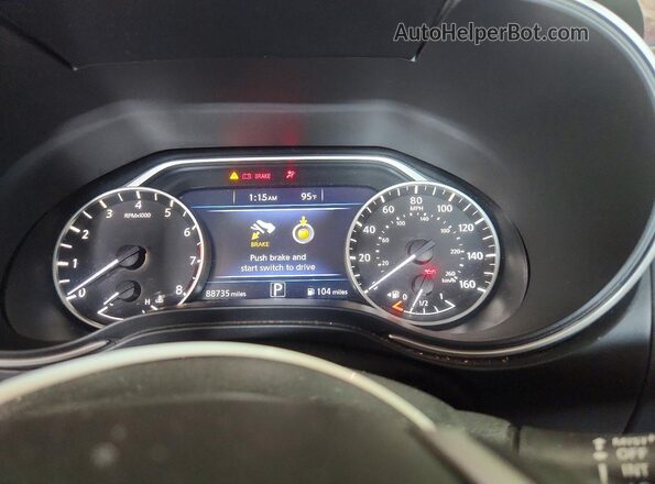 1N4AA6AP0JC390118 2018 NISSAN MAXIMA Burgundy Вид щитка приладів