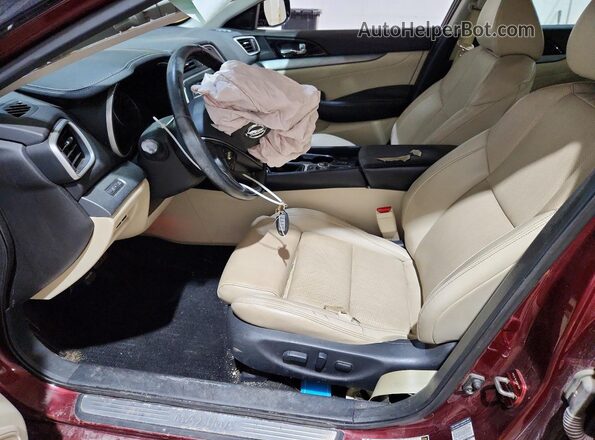 1N4AA6AP1GC448276 2016 NISSAN MAXIMA Бордовый Вид салона спереди