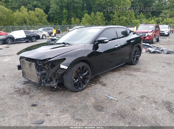 1N4AA6AP1HC365898 2017 NISSAN MAXIMA Black წინა მარცხენა ხედი სამი მეოთხედიდან