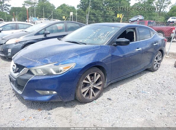 1N4AA6AP1HC441474 2017 NISSAN MAXIMA Blue წინა მარცხენა ხედი სამი მეოთხედიდან