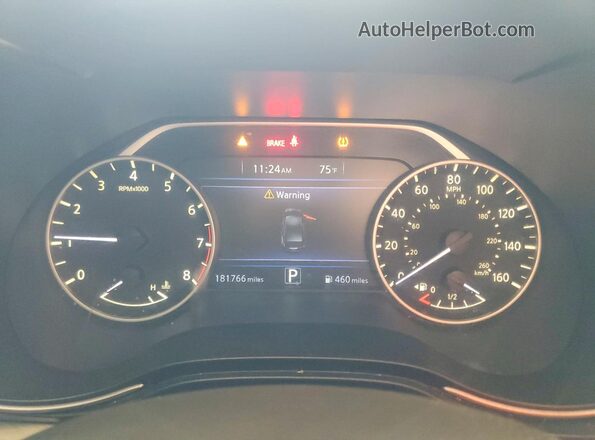 1N4AA6AP2GC406375 2016 NISSAN MAXIMA Black Սարքավորումների վահանակի տեսք