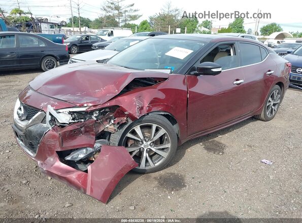 1N4AA6AP2GC421054 2016 NISSAN MAXIMA Burgundy Vista tres cuartos delantera izquierda