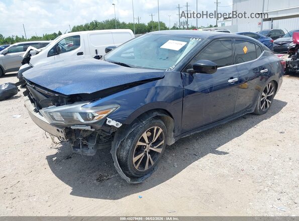 1N4AA6AP2GC905256 2016 NISSAN MAXIMA Blue წინა მარცხენა ხედი სამი მეოთხედიდან
