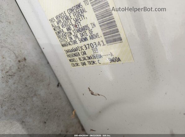 1N4AA6AP2JC370341 2018 NISSAN MAXIMA White Вид підкапотного простору