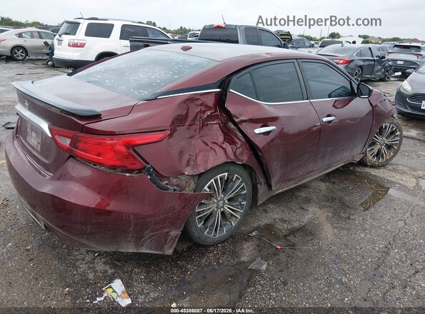 1N4AA6AP2JC399760 2018 NISSAN MAXIMA Burgundy Trasero derecho