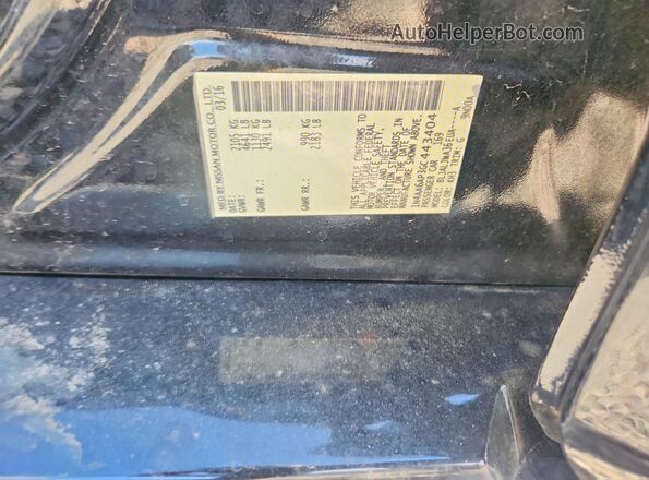 1N4AA6AP3GC443404 2016 NISSAN MAXIMA Черный Вид подкапотного пространства