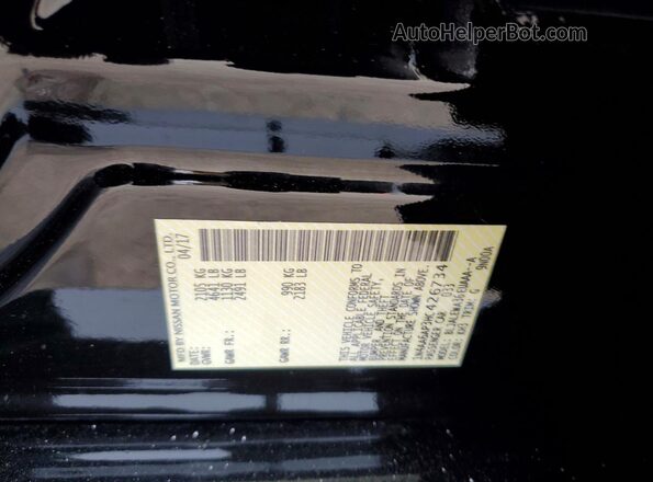 1N4AA6AP3HC426734 2017 NISSAN MAXIMA Black ძრავის განყოფილების ხედი