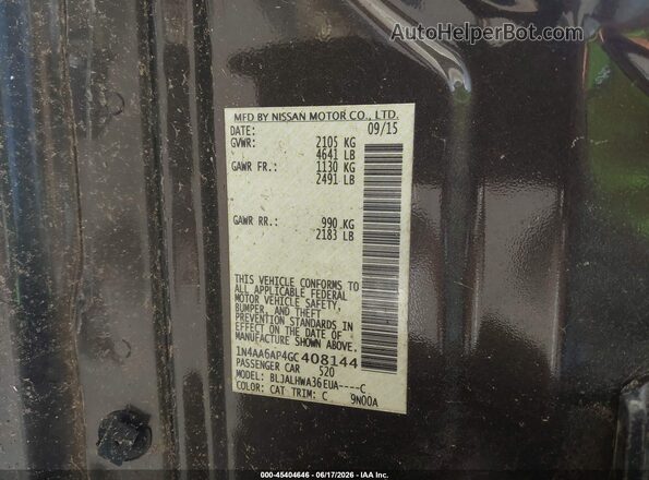 1N4AA6AP4GC408144 2016 NISSAN MAXIMA Brown Engine compartment view