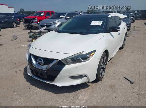 1N4AA6AP4HC364051 2017 NISSAN MAXIMA White Առջևի ձախ երեք քառորդ տեսարան