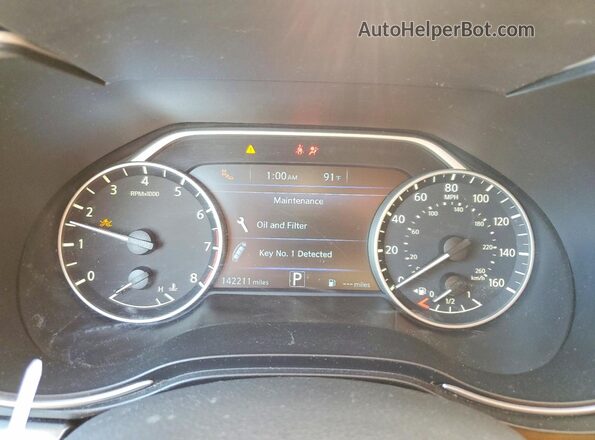 1N4AA6AP5GC392911 2016 NISSAN MAXIMA Синий Вид щитка приборов
