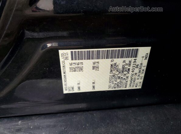 1N4AA6AP5GC403194 2016 NISSAN MAXIMA Black VIN sticker view