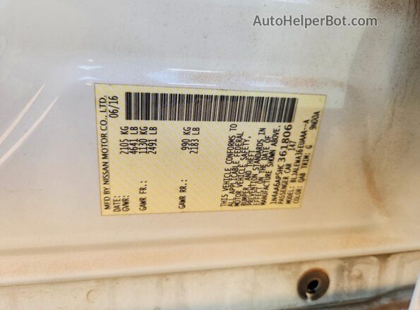 1N4AA6AP5HC361806 2017 NISSAN MAXIMA White Вид підкапотного простору