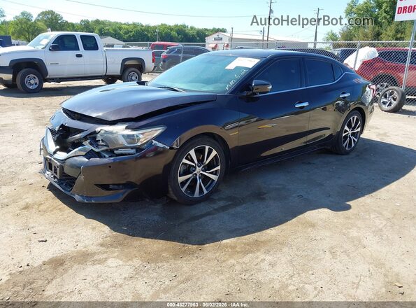 1N4AA6AP5HC396300 2017 NISSAN MAXIMA Black Առջևի ձախ երեք քառորդ տեսարան